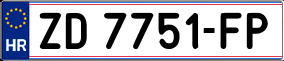 Trailer License Plate